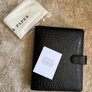 Cloth + Paper A5 Agenda Planner Cover | Croc Leather